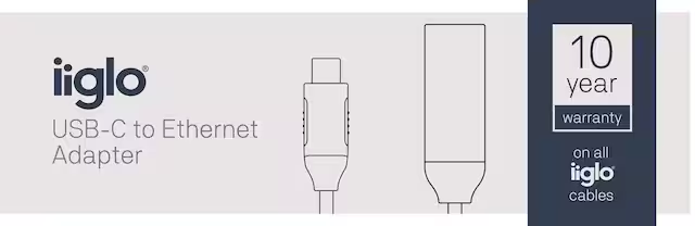 iiglo USB-C till Ethernet RJ45-adapter