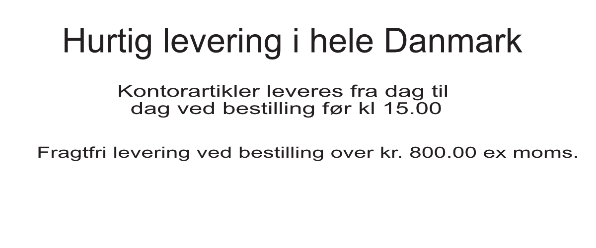 fri fragt kontorartikler, xerox,  mayland dagskalender, printerpapir, printerpatroner 